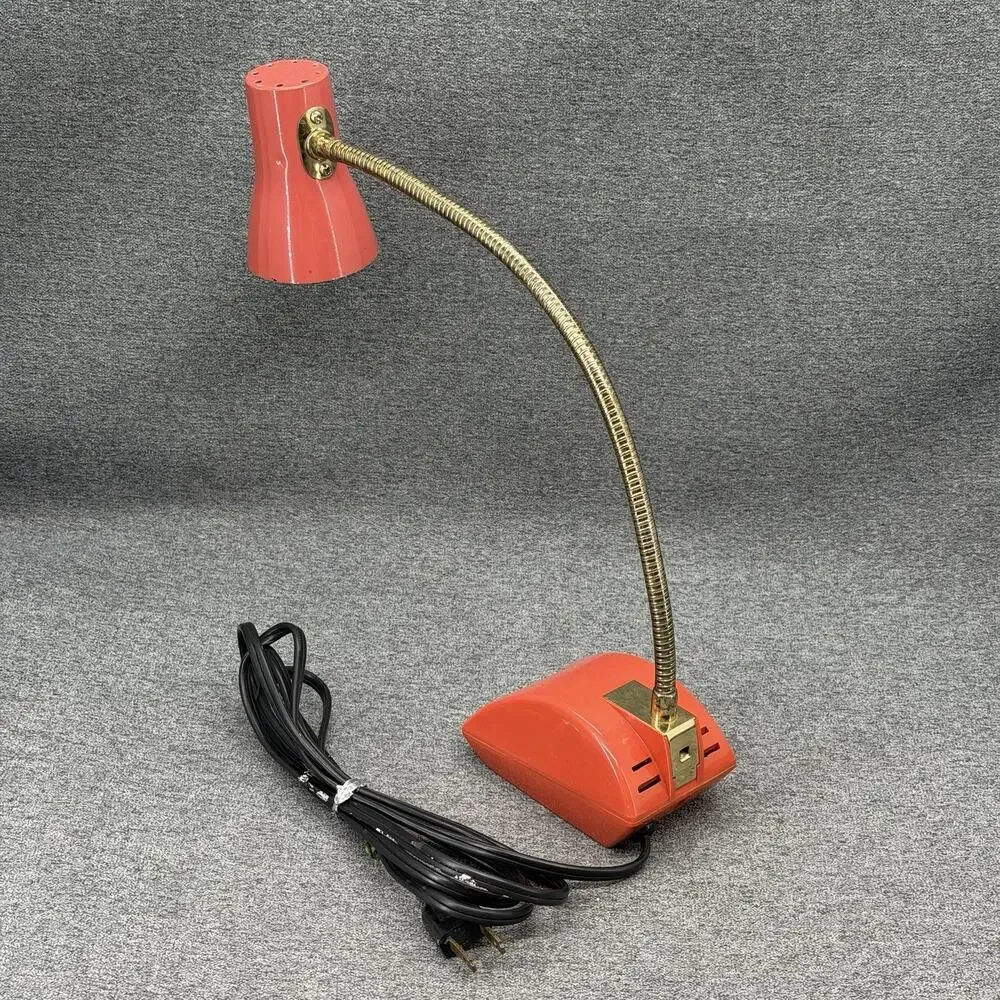 Vintage Riviera Gooseneck Desk Lamp Space Age 1970s New Japan Electric Light